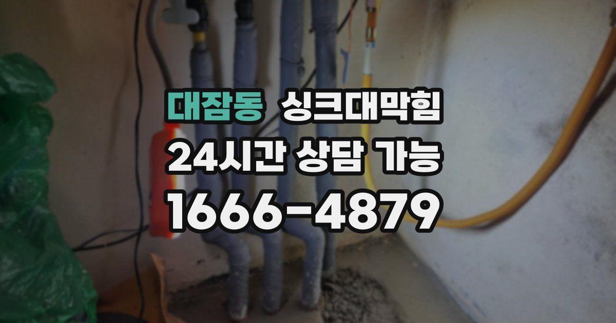 대잠동 싱크대 뚫기