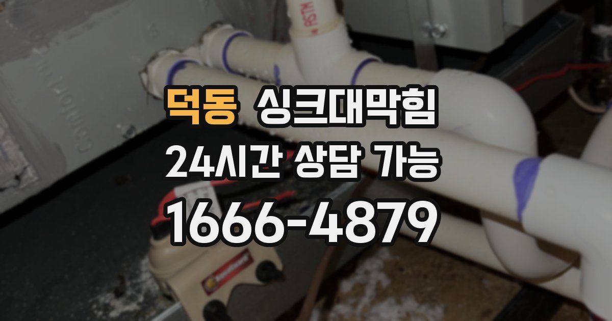 덕동 싱크대 뚫기