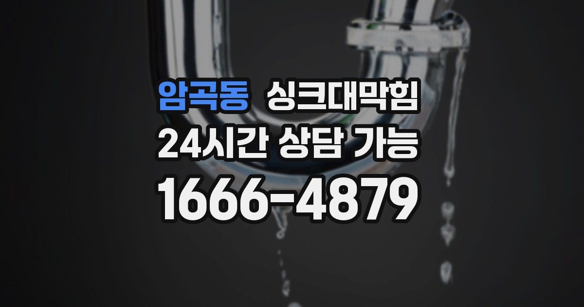 암곡동 싱크대 뚫기