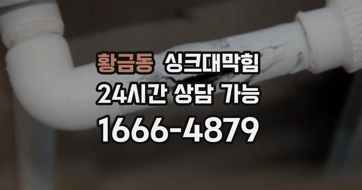 황금동 싱크대 뚫기