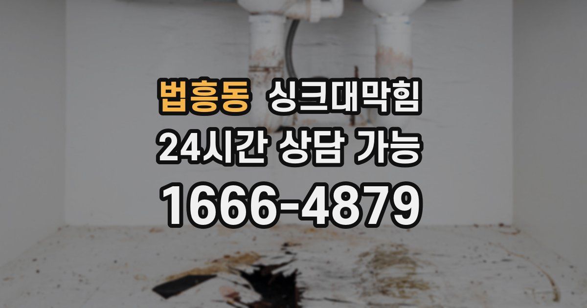 법흥동 싱크대 뚫기