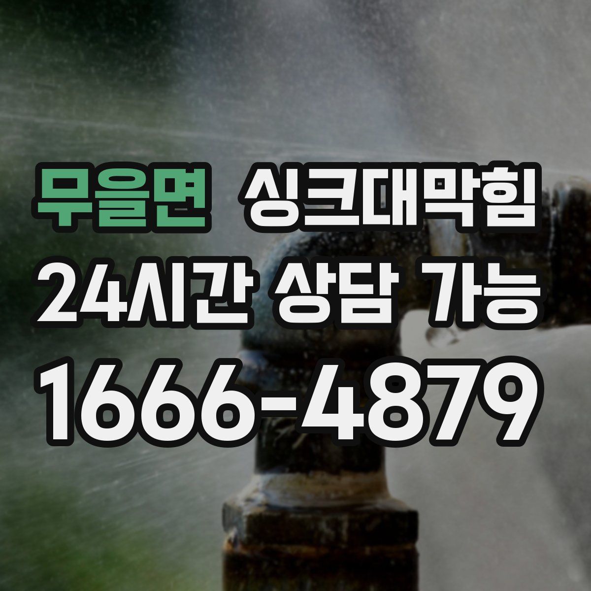 무을면 싱크대막힘