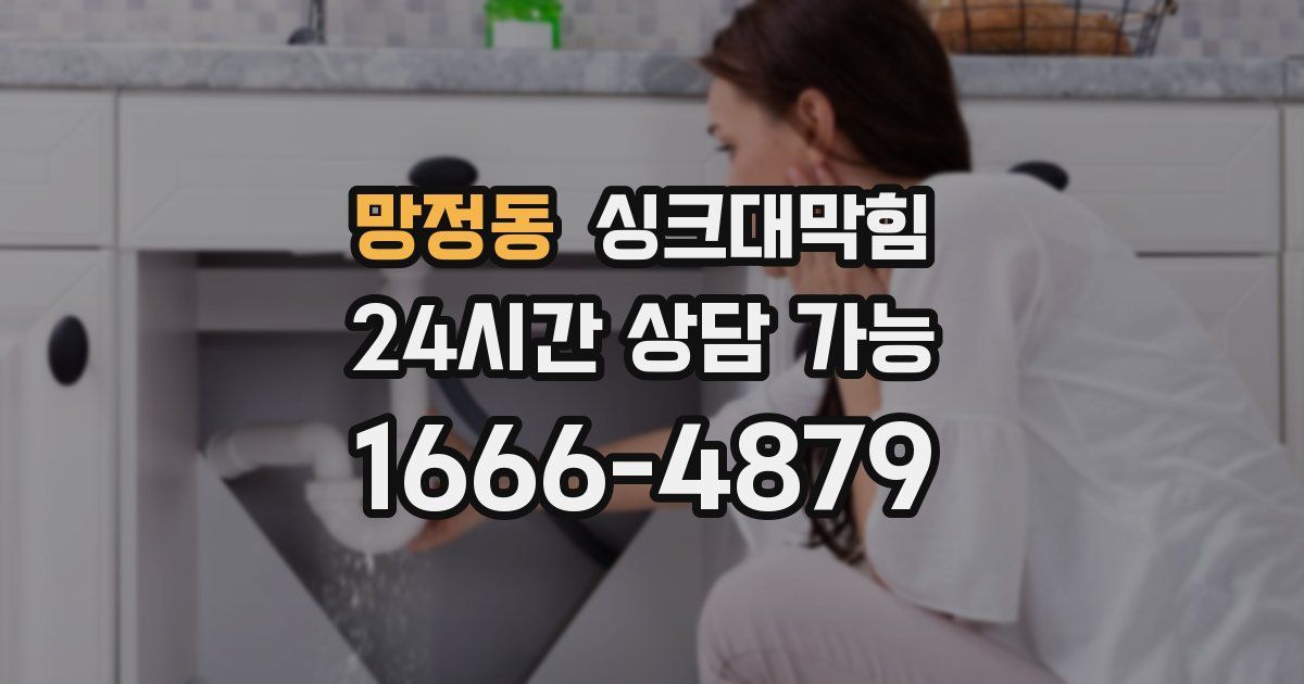 망정동 싱크대 뚫기