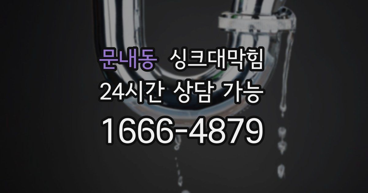 문내동 싱크대 뚫기