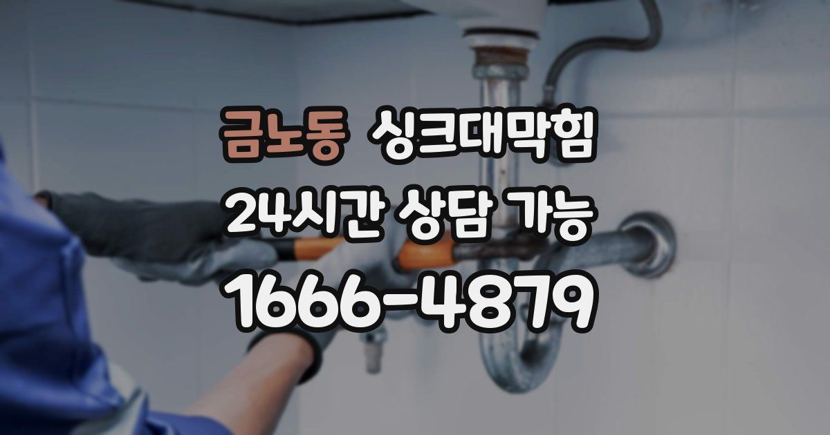 금노동 싱크대 뚫기