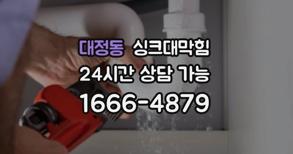 대정동 싱크대 뚫기
