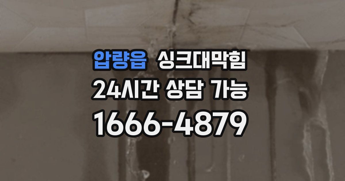 압량읍 싱크대 뚫기