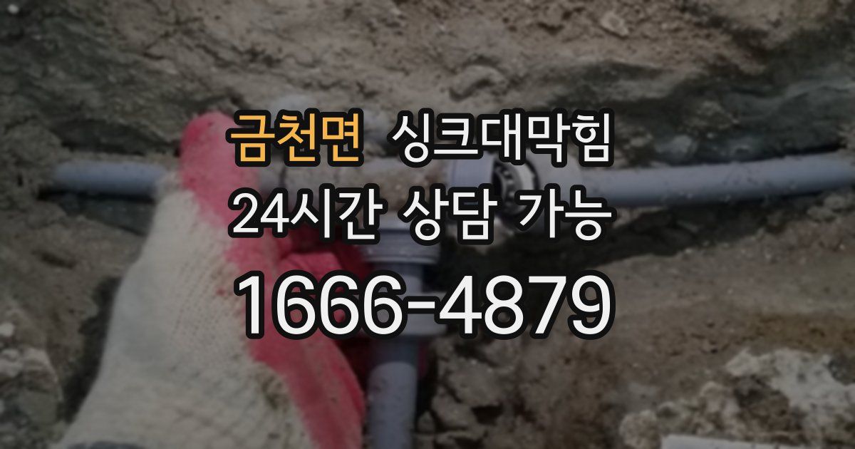 금천면 싱크대 뚫기
