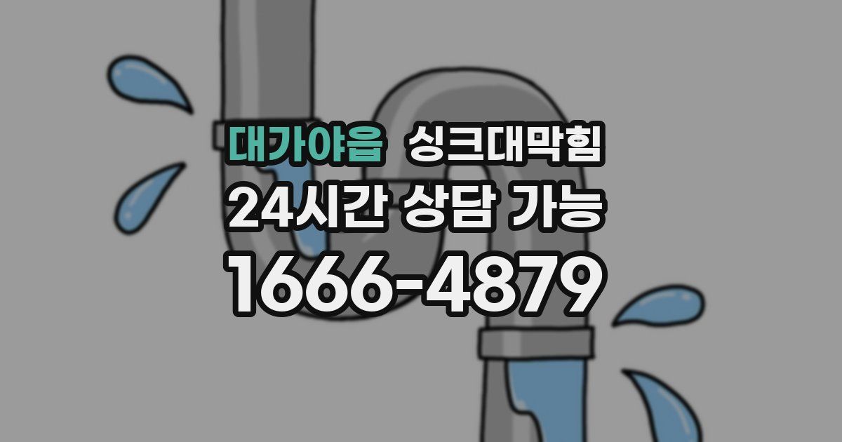대가야읍 싱크대 뚫기