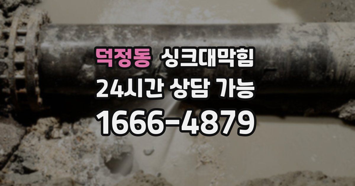 덕정동 싱크대 뚫기