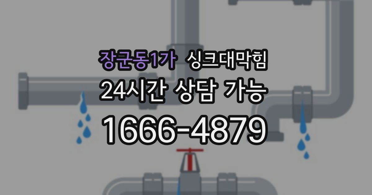 장군동1가 싱크대 뚫기