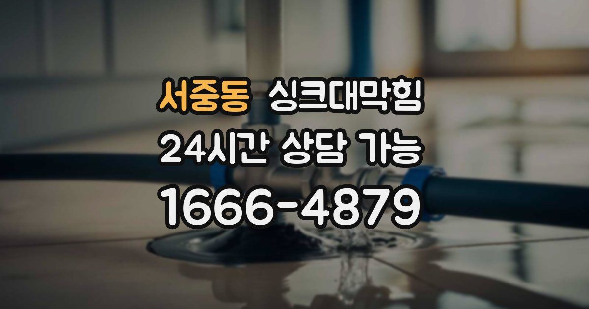 서중동 싱크대 뚫기