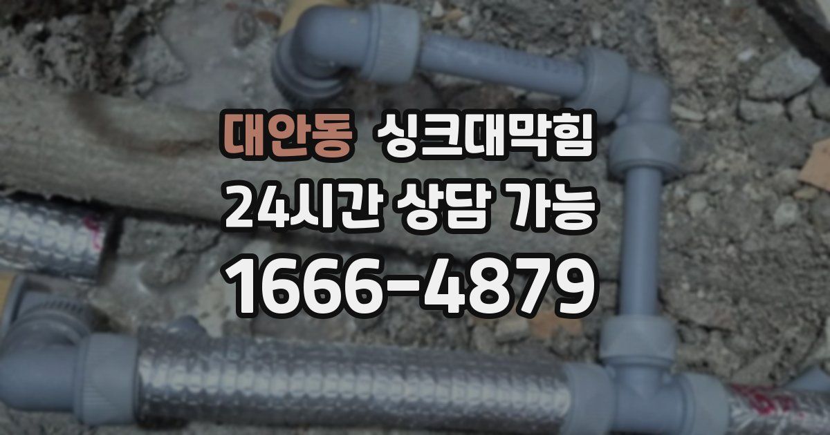 대안동 싱크대 뚫기
