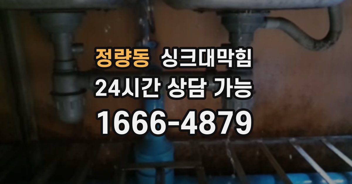 정량동 싱크대 뚫기