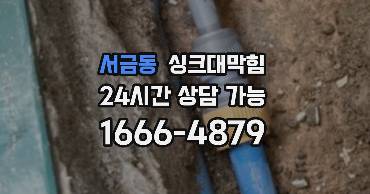 서금동 싱크대 뚫기