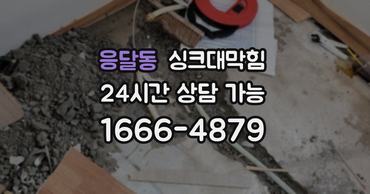 응달동 싱크대 뚫기