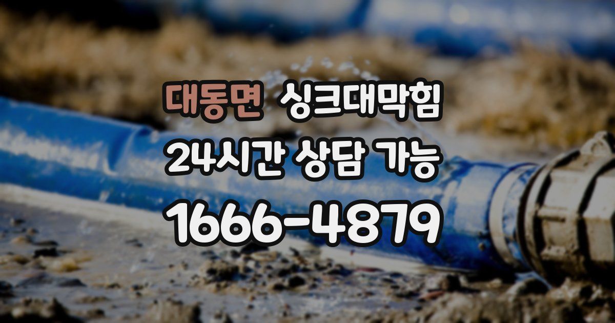 대동면 싱크대 뚫기