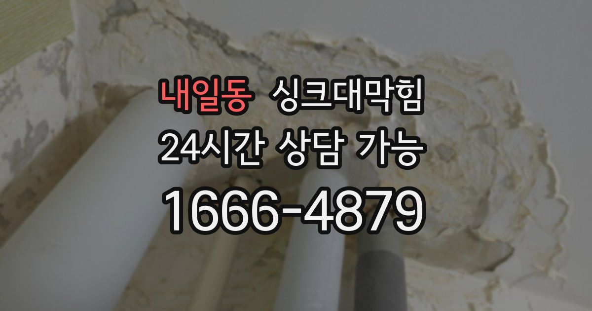 내일동 싱크대 뚫기