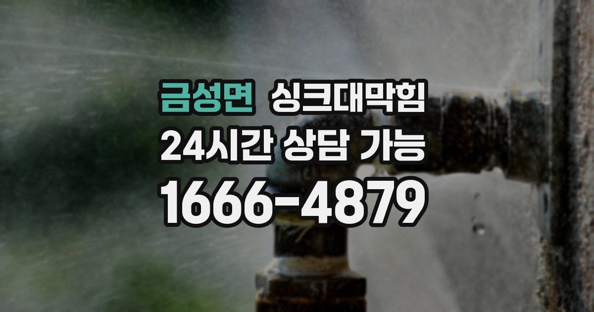 금성면 싱크대 뚫기