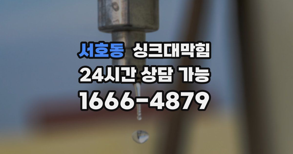 서호동 싱크대 뚫기