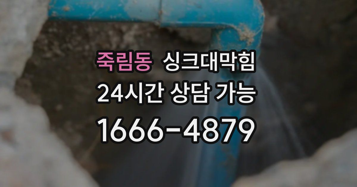 죽림동 싱크대 뚫기