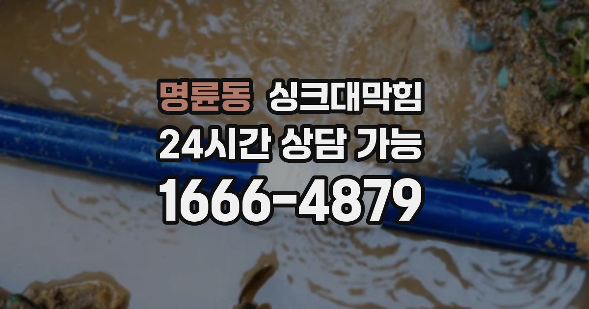 명륜동 싱크대 뚫기