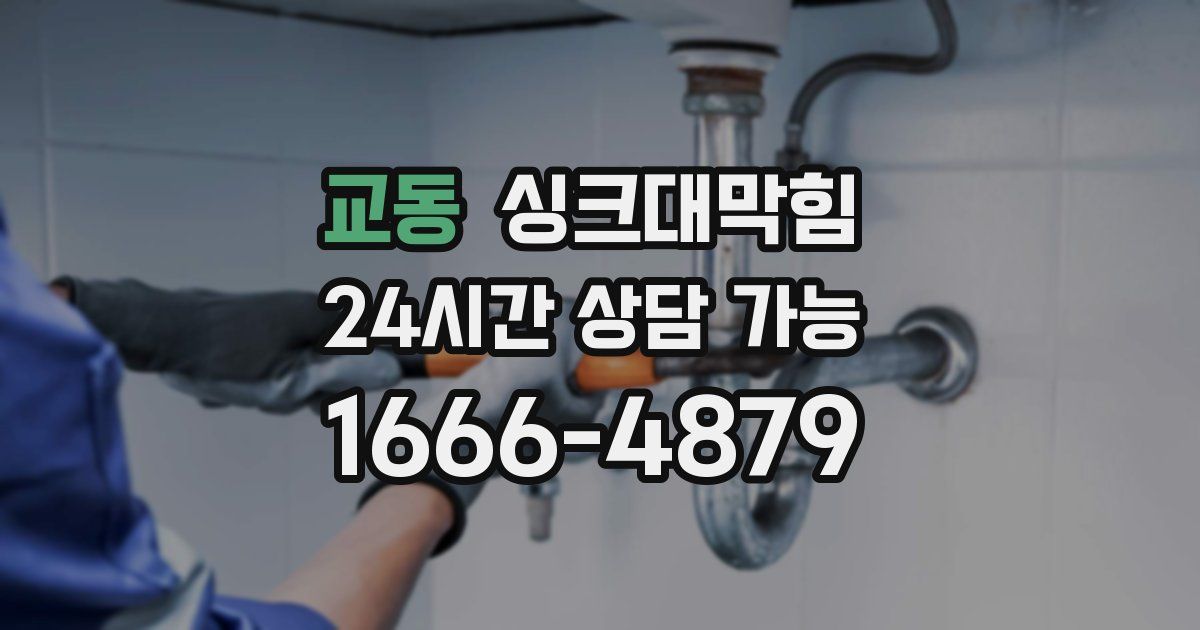 교동 싱크대 뚫기