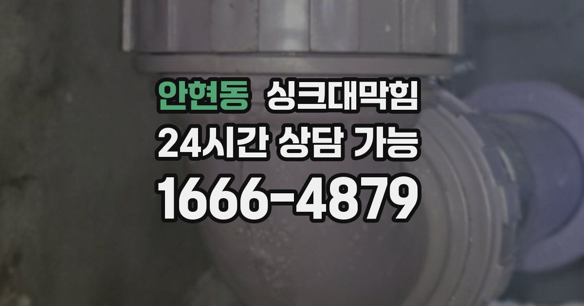 안현동 싱크대 뚫기