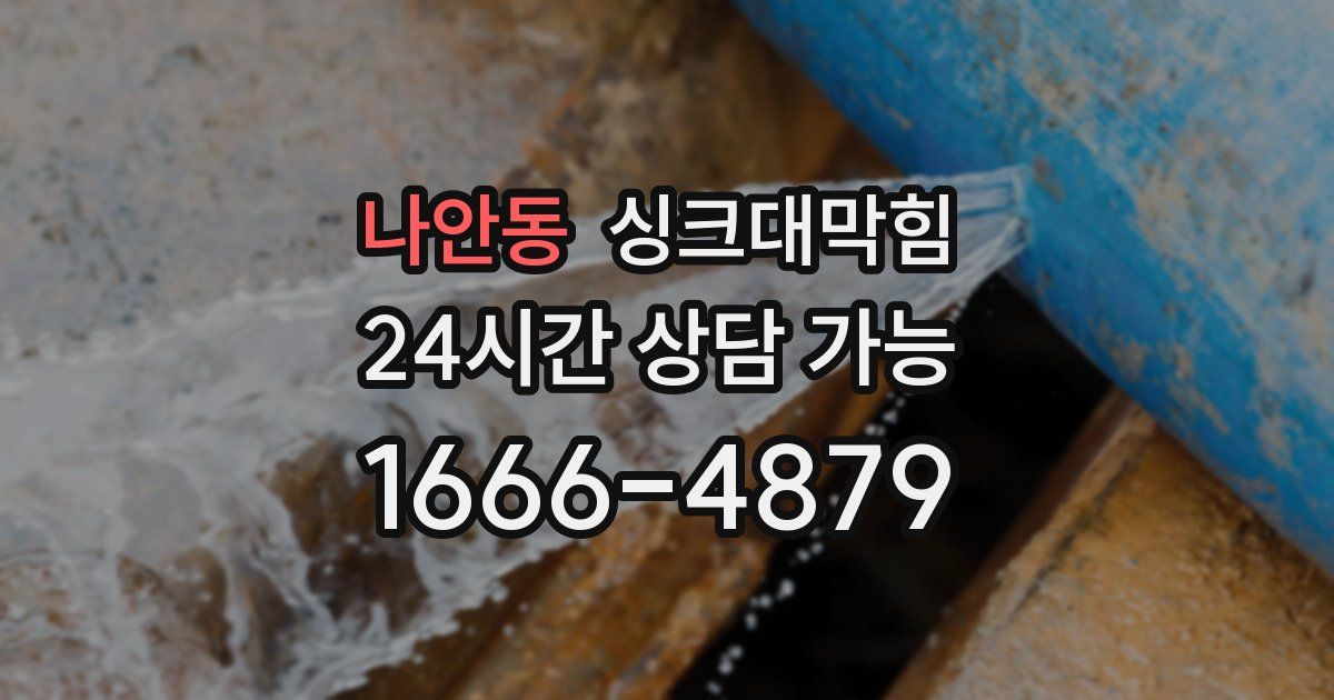나안동 싱크대 뚫기
