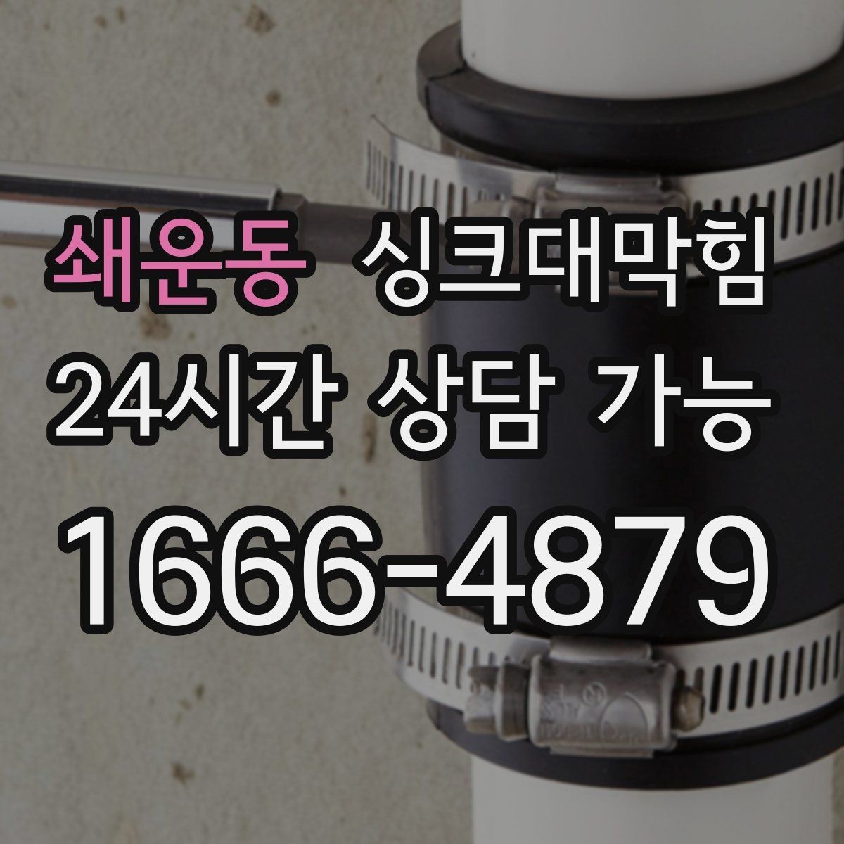 쇄운동 싱크대막힘 배수구 소독 약제 잔여물 관리