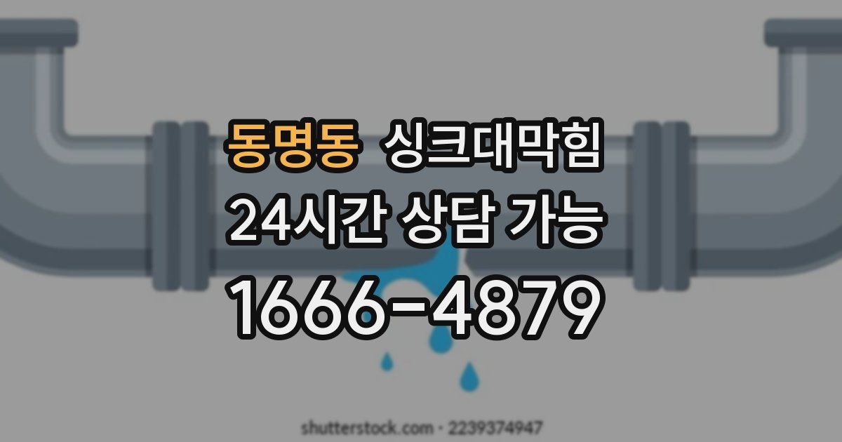 동명동 싱크대 뚫기