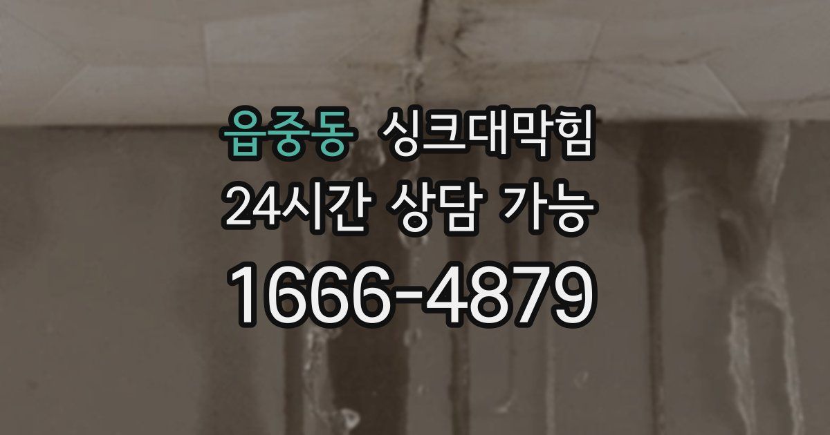 읍중동 싱크대 뚫기
