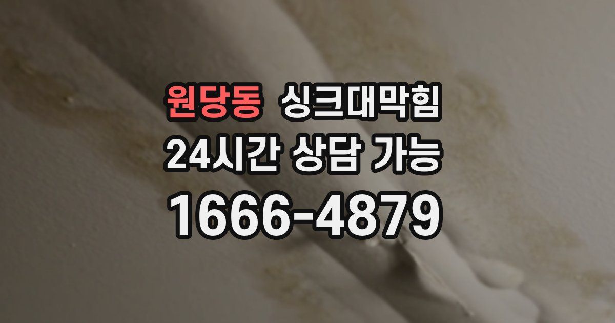 원당동 싱크대 뚫기