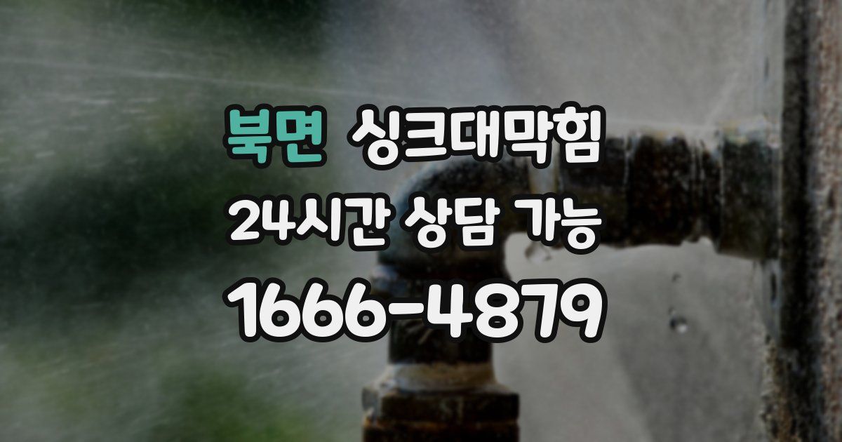 북면 싱크대 뚫기