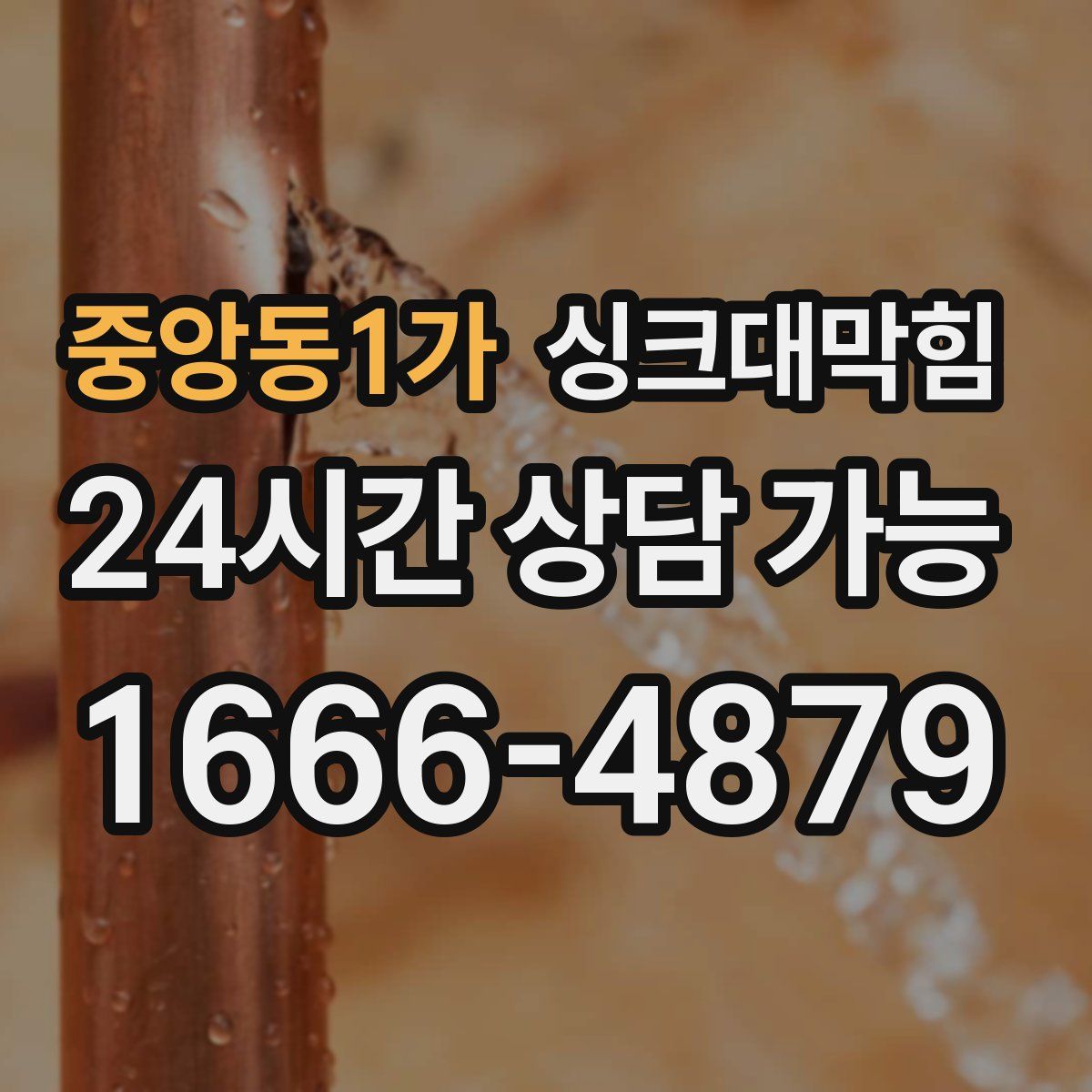 중앙동1가 싱크대막힘