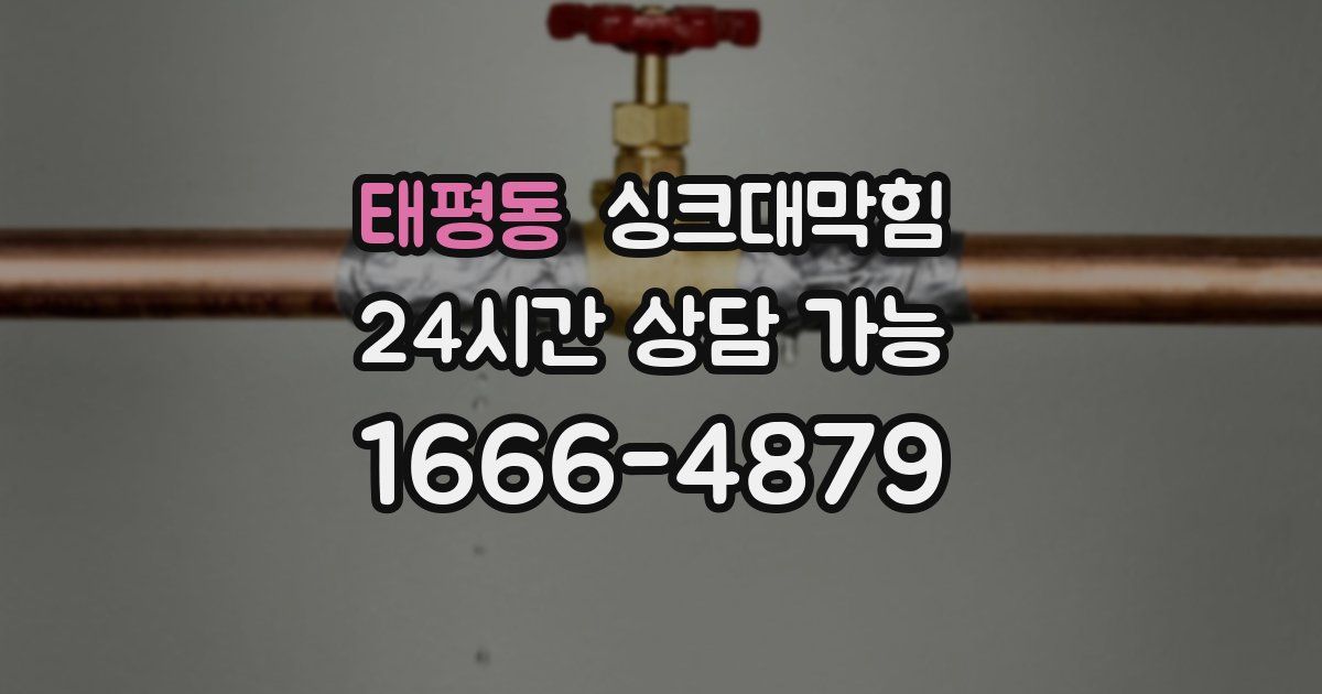 태평동 싱크대 뚫기