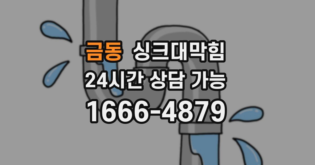 금동 싱크대 뚫기