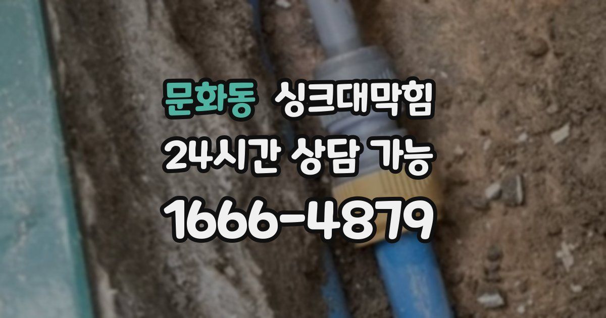 문화동 싱크대 뚫기