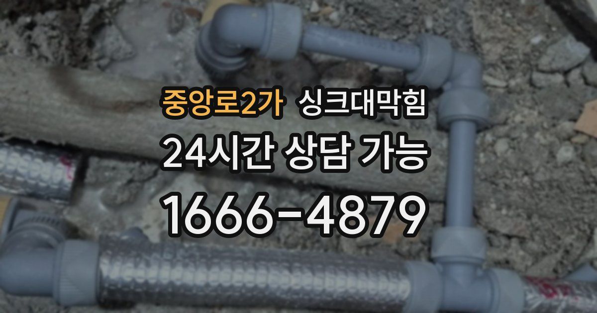 중앙로2가 싱크대 뚫기