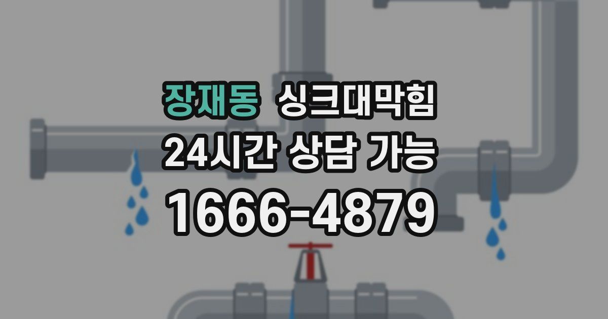 장재동 싱크대 뚫기