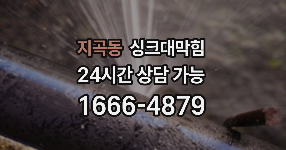 지곡동 싱크대 뚫기