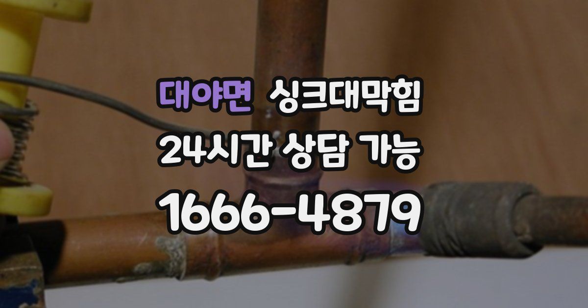 대야면 싱크대 뚫기