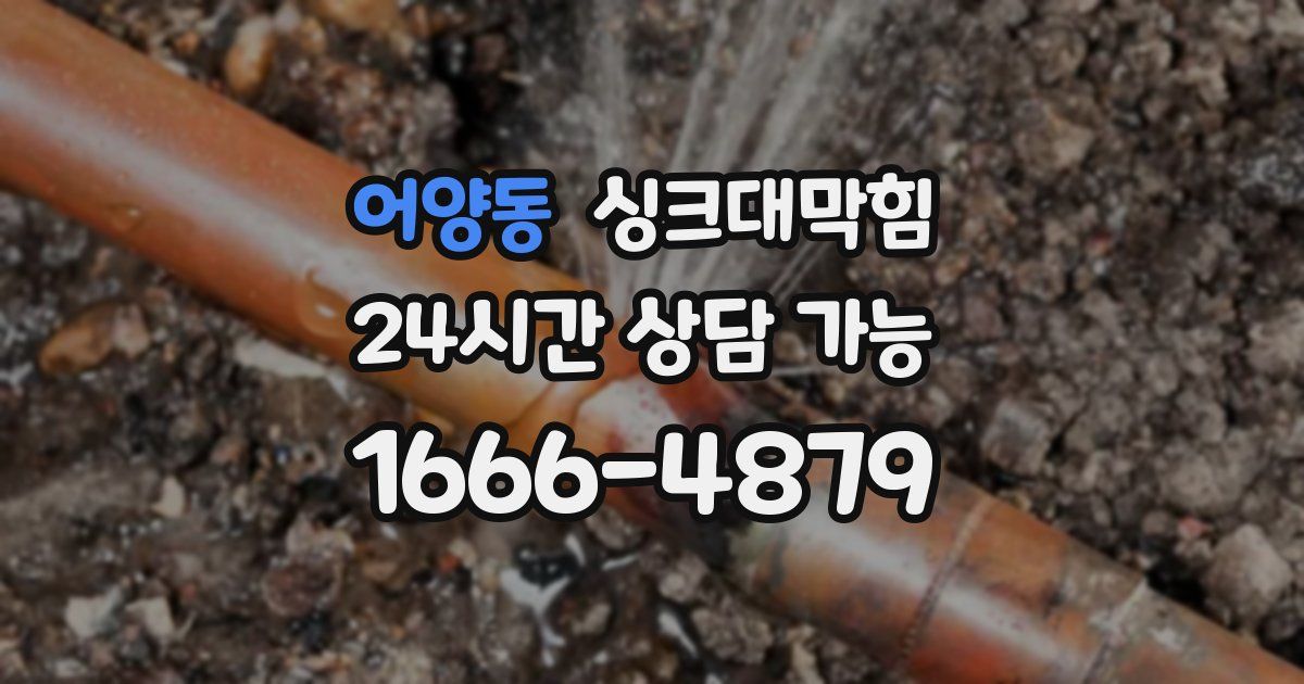 어양동 싱크대 뚫기