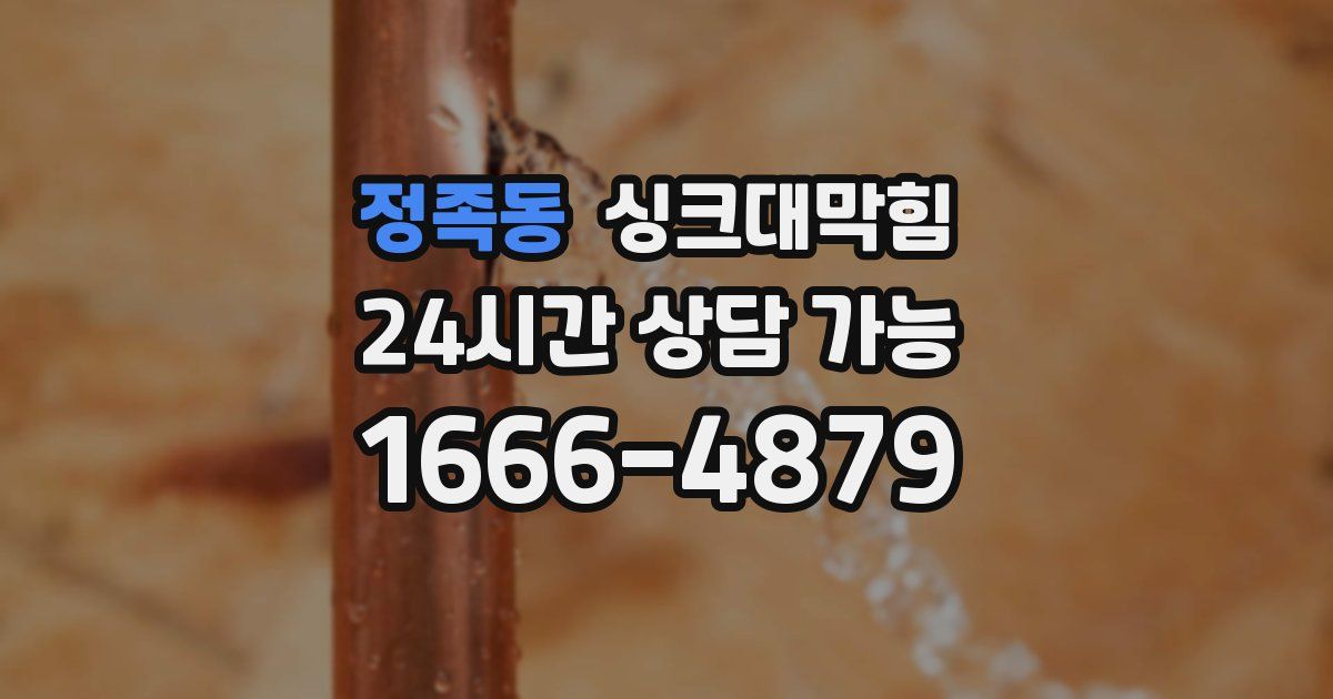 정족동 싱크대 뚫기