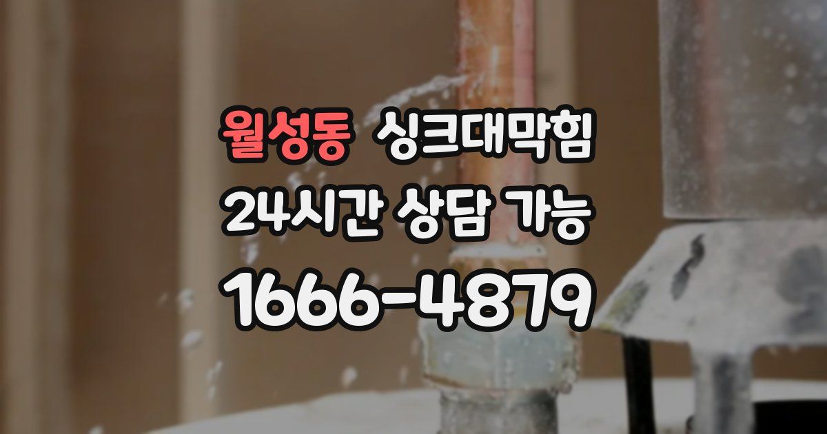 월성동 싱크대 뚫기