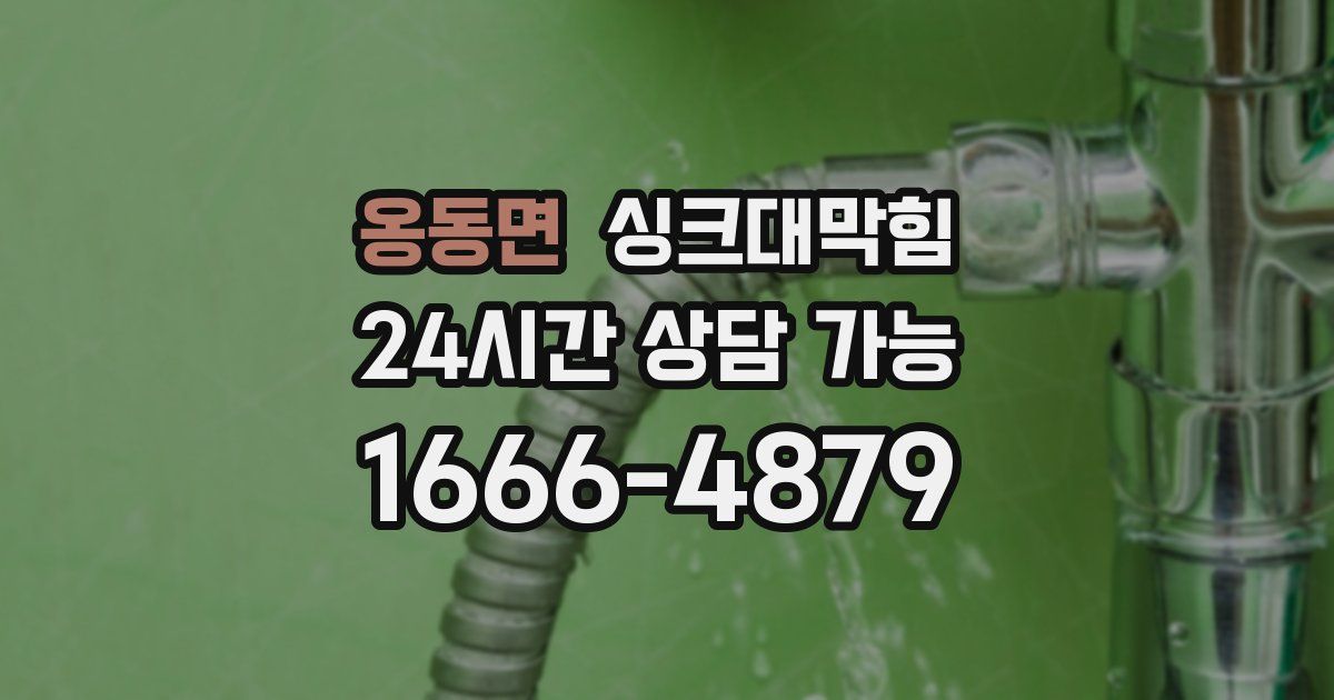 옹동면 싱크대 뚫기