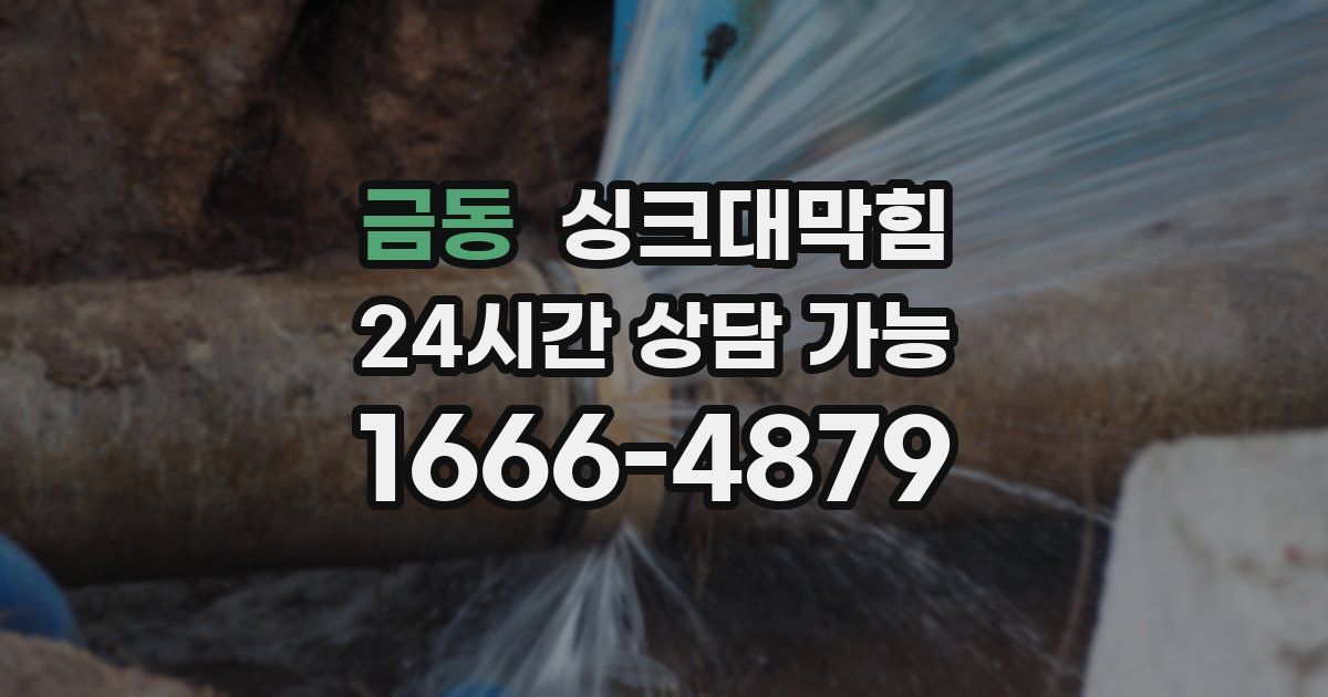 금동 싱크대 뚫기