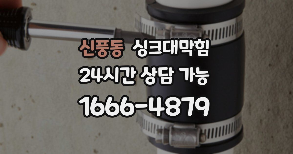 신풍동 싱크대 뚫기