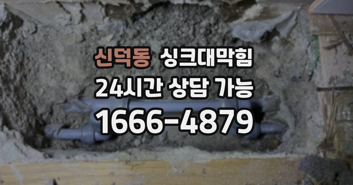 신덕동 싱크대 뚫기