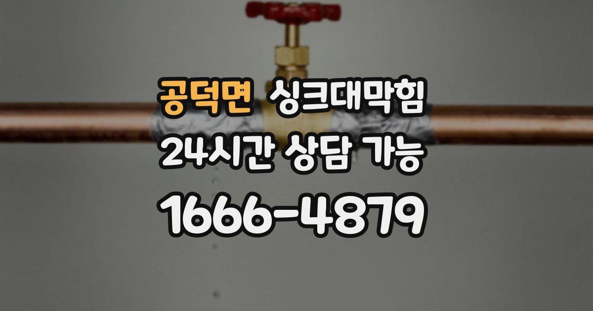 공덕면 싱크대 뚫기